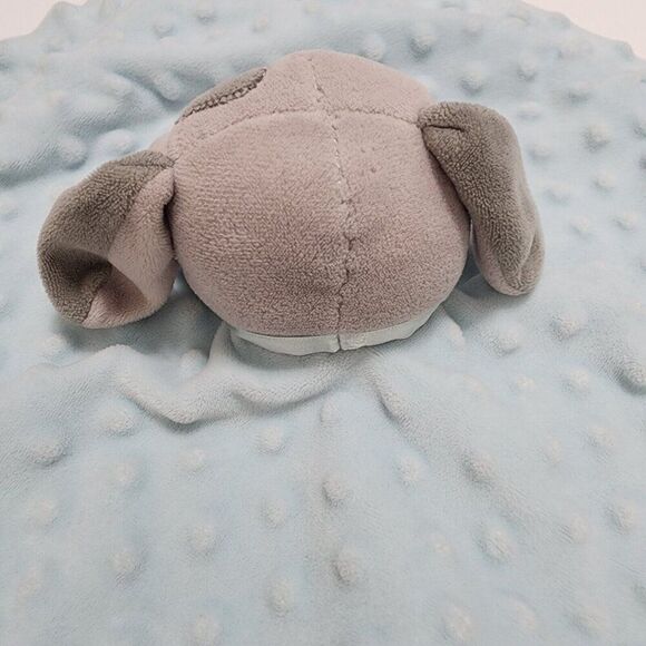 Baby Kiss 14" Lovey Gray Grey Puppy Dog Blue Security Blanket Plush Soft Bumpy - Picture 3 of 7